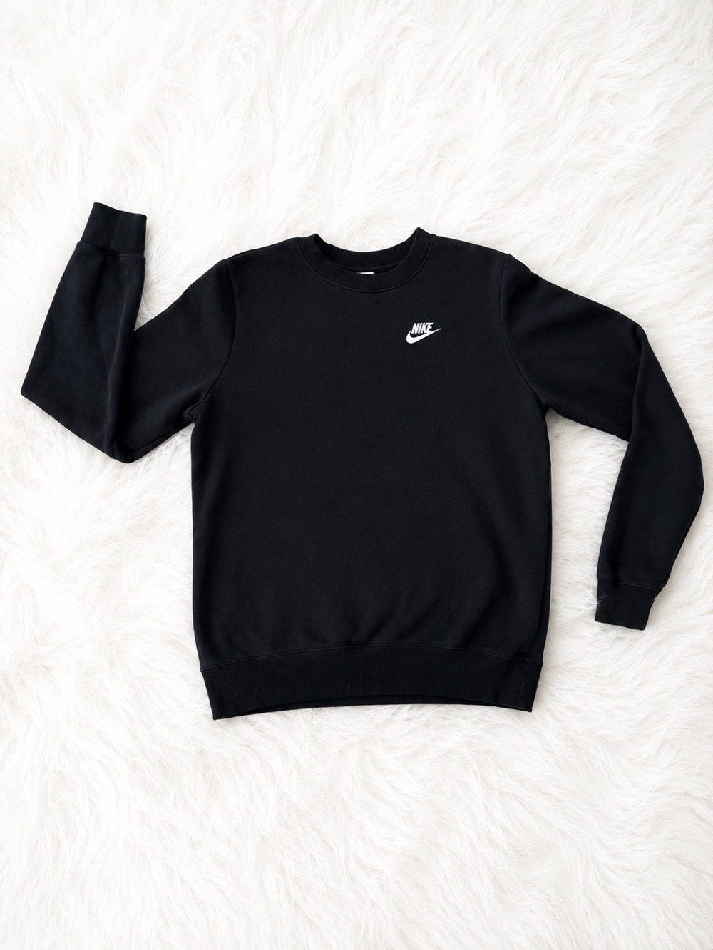 Nike Sportswear Club Fleece Women’s Crewneck Sweatshirt Black Small DQ5473-010